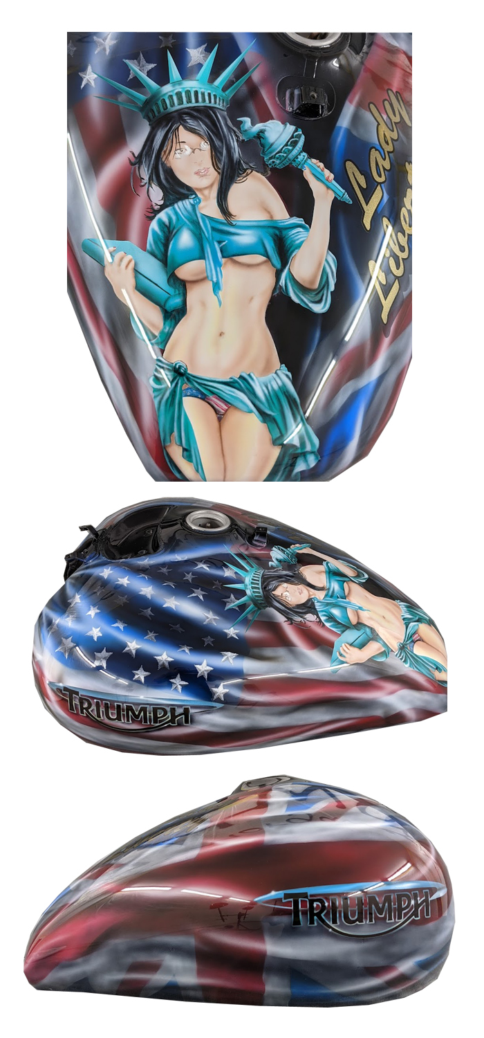Lady Liberty Triump American custom artwork
